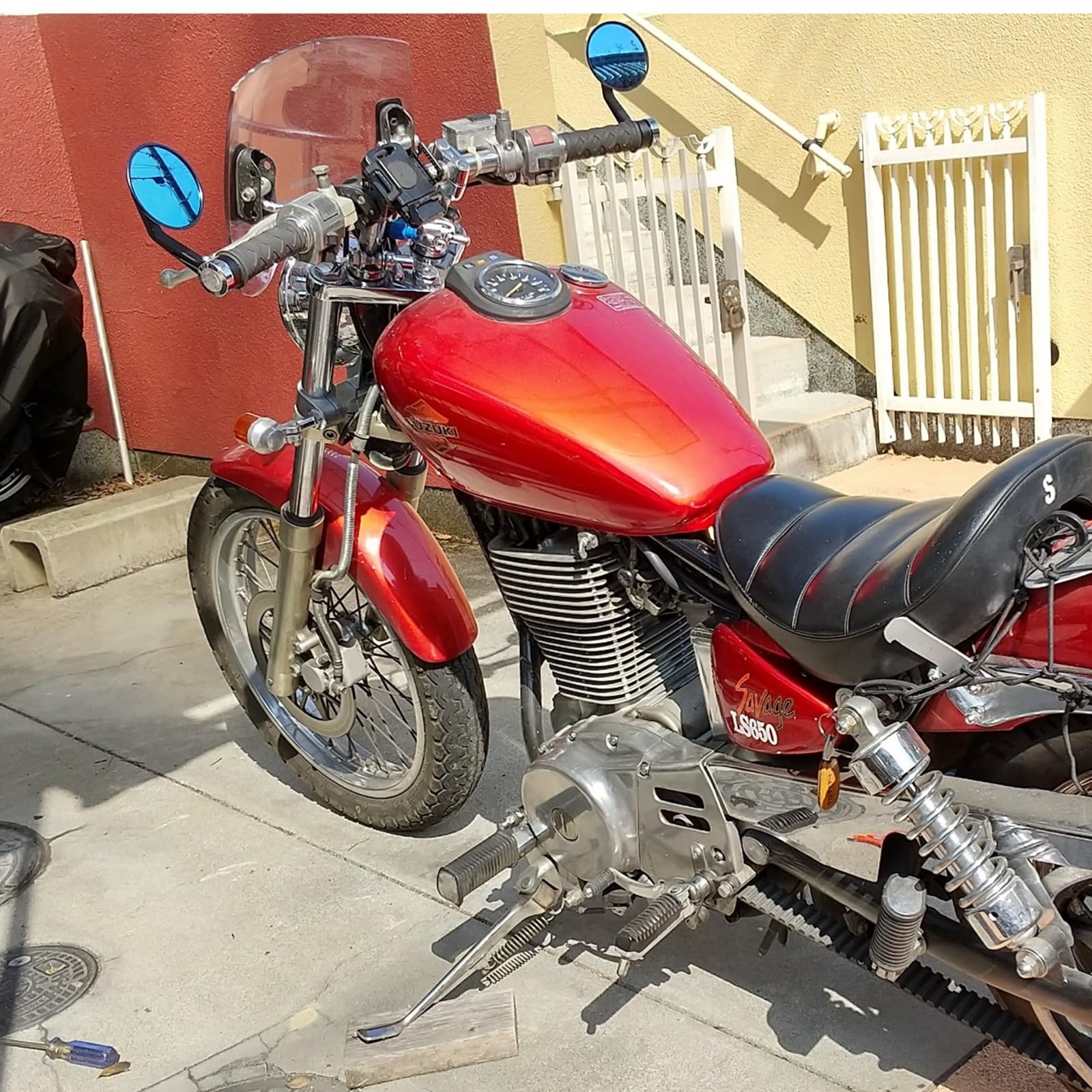 Amazon | MAKGAGAAI バーエンドミラー：バイク 左右セット バイク